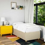 vidaXL Cadre de lit sans matelas crème 90x190 cm tissu