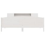vidaXL Lit bibliothèque sans matelas blanc 180x200 cm bois pin massif