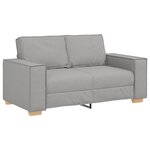 Ensemble de canapé 3 pièces avec coussins en tissu gris nuage