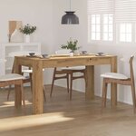 vidaXL Table à manger chêne artisanal 140x74 5x76 cm bois d'ingénierie