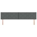 vidaXL Tête de lit avec des lumières à LED Réglable Gris 200 cm tissu