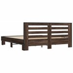 vidaXL Cadre de lit sans matelas chêne marron 200x200 cm