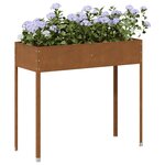 vidaXL Jardinière 100 5x40 5x90 cm acier résistant aux intempéries