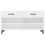 vidaXL Armoire à chaussure Blanc brillant 102x35x55 cm Bois ingénierie