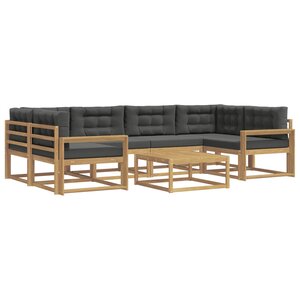 vidaXL Ensemble de canapés d'extérieur 5 pc Blanc et anthracite
