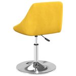 vidaXL Chaises à manger pivotantes lot de 6 jaune moutarde velours