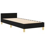 vidaXL Cadre de lit avec tête de lit Noir 100 x 200 cm tissu