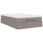 VidaXL Cadre de lit ottoman avec matelas taupe 120x190 cm tissu
