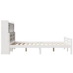 vidaXL Lit bibliothèque sans matelas blanc 160x200 cm bois pin massif