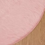 vidaXL Tapis en Peau de Mouton Synthétique Rose 200 x 200 cm Polyester
