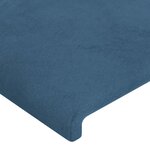 vidaXL Tête de lit à LED Bleu foncé 90x5x118/128 cm Velours