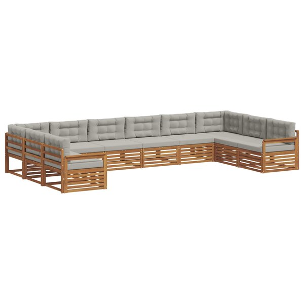 vidaXL Ensembles de canapés 8 pc Gris Naturel et Clair