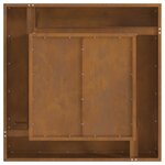 Brasero carré vidaXL 80x80x40 cm en acier résistant aux intempéries