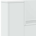 vidaXL Tête de lit Blanc 140 x 16 5 x 103 5 cm Bois d'ingénierie