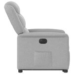 vidaXL Fauteuil inclinable électrique gris nuage tissu