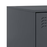 vidaXL Table de chevet anthracite 34 5x39x44 cm acier