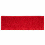 vidaXL Tapis d'escalier 30 pièces 65 x 21 x 4 cm Bordure rectangulaire rouge