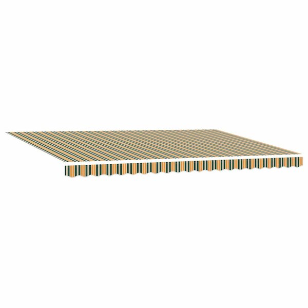 vidaXL Auvent Rétractable Vert et jaune 500 × 300 cm Tissu  Métal