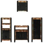 vidaXL Ensemble de mobilier de salle de bain 4 Pièces Bois Recyclé Solide