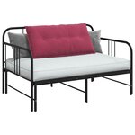 vidaXL Coussin de Dos Bordeaux 100 x 50 cm Tissu en velours côtelé