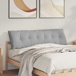 vidaXL Coussin de Dos Gris nuage 160 x 19 x 50 cm tissu