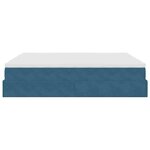 vidaXL Cadre de lit ottoman avec matelas bleu foncé 200x200 cm velours