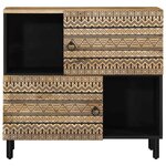 vidaXL Buffet 80x33 5x75 cm bois de manguier brut massif