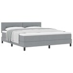 vidaXL Lit à ressorts avec tête de lit Gris clair 180 x 200 cm tissu