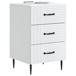 vidaXL Cabinet de chevet Blanc 43 x 41 x 66 5 cm Bois d'ingénierie