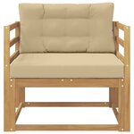 vidaXL Sofa de milieu extérieur Polyester Blanc