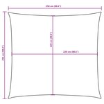 vidaXL Voile de parasol tissu oxford carré 2 5x2 5 m noir
