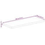 vidaXL Dessus de table 80x70x2 5 cm rectangulaire bois massif d'acacia