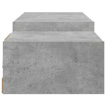 vidaXL Meuble TV mural Montage mural Gris béton 180 x 28 x 21 cm