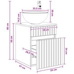 vidaXL Meuble de lavabo mural Blanc brillant 39 x 41 x 64 5 cm