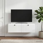 vidaXL Meuble TV mural Blanc 98 x 41 x 30 cm Bois d'ingénierie