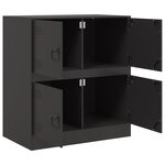 vidaXL Buffet noir 67x39x73 cm acier