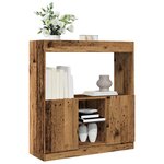 vidaXL Buffet haut vieux bois 92x33x100 cm bois d'ingénierie
