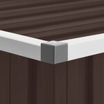 vidaXL Abri de jardin Marrron 195x198x159 cm Acier galvanisé