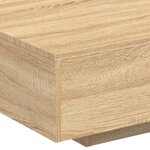 vidaXL Table basse avec lumières LED chêne sonoma 85x55x31 cm