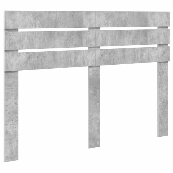 vidaXL Tête de lit Gris béton 140 cm Bois d'ingénierie