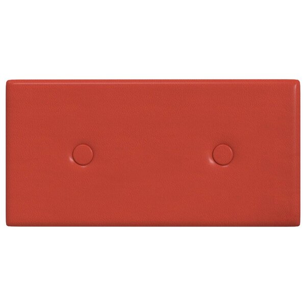 vidaXL Tête de lit murale 12 pc Rouge Simili cuir