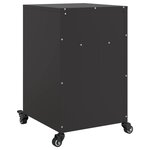 vidaXL Tables de chevet 2 Pièces noir 36x39x59 cm acier