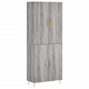 vidaXL Buffet haut Sonoma gris 69 5x34x180 cm Bois d'ingénierie