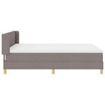 vidaXL Lit à ressorts avec matelas Taupe 200 x 140 cm tissu