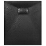 vidaXL Bac de douche SMC Noir 90 x 70 cm