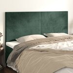vidaXL Têtes de lit 4 Pièces Vert foncé 100x5x78/88 cm Velours