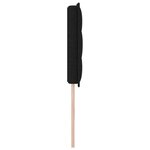 Tête de lit design lignes noir 140 cm en tissu