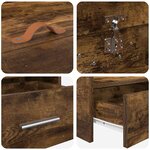 vidaXL Cadre de lit Chêne fumé 80 x 200 cm Bois d'ingénierie