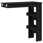 Table de bar vidaXL - Chêne noir - 102x55x103 5 cm - Fabriquée en bois d'ingénierie