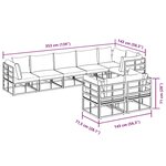 vidaXL Ensemble de canapé de jardin avec coussin Noir Aluminium